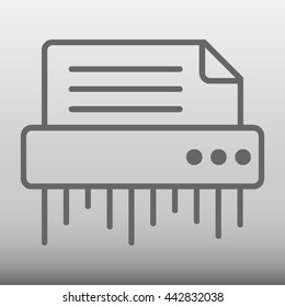 Paper Shredder Vector Icon Illustration