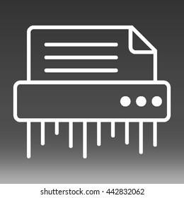 Paper Shredder Vector Icon Illustration