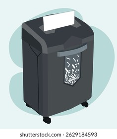 Paper shredder.Document Shredder. paper shredder isolated