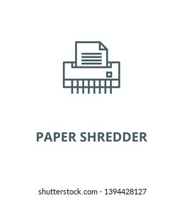 Paper shredder,office printer vector line icon, linear concept, outline sign, symbol