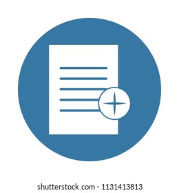 paper with the sign of addition . Element of web icon in Badge style  on white background