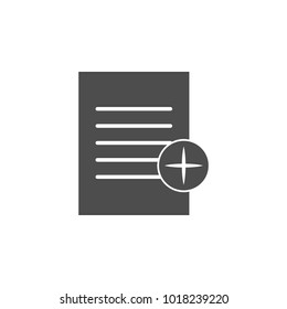 paper with the sign of addition icon. Elements of web icon. Premium quality graphic design icon. Signs and symbols collection icon for websites, web design, mobile app on white background