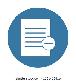 paper with a sign of deduction . Element of web icon in Badge style  on white background