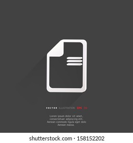 Paper sign web icon, flat design