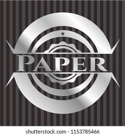 Paper silver emblem