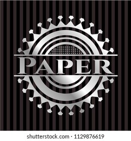 Paper silvery shiny badge
