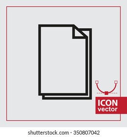 Paper Simple Icon Vector Illustration