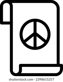 Icono de línea de vector único de papel 