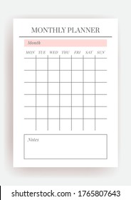 Printable Vector Plannermodern Business Organizer Templateblank Stock ...