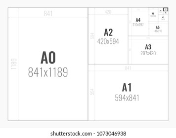 Paper Size Of Format Series A From A0 To A10