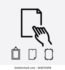 Paper size. Icons vector.