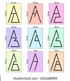Paper size in millimeters from A0 to A8