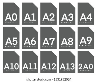 Paper Sizes Paper Sheet Formats A0 (Royalty Free) 1531952024