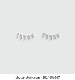 paper Sleep vector icon. Closed eyes icon