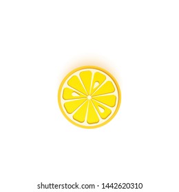 The paper is sliced with cut orange citrus, an excellent design for any purpose. Summer juicy mandarin in paper cut sytle. Vector card 3d illustration. Tropical papercraft layers fruit.