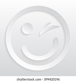 Paper smiley - vector illustration