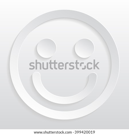 Paper smiley - vector illustration