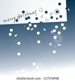 Paper snow / Creative Merry Christmas card