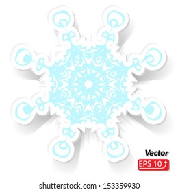 paper snowflake isolated on white background vector