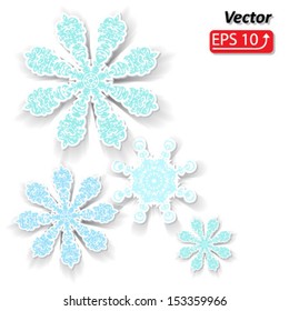 paper snowflake isolated on white background vector