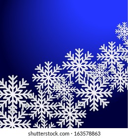 Paper snowflakes background. Vector illustration