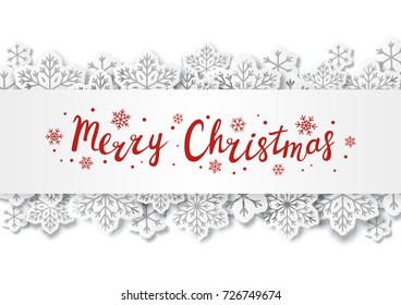 Paper snowflakes border for Your design