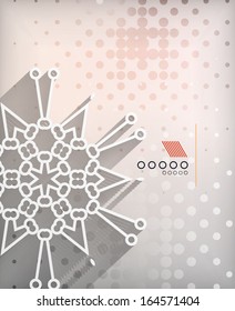 Paper snowflakes Christmas geometric background