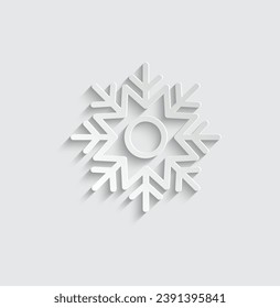 paper snowflakes icon vector christmas decoration icon 
