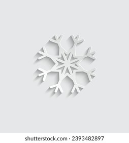 paper snowflakes icon vector christmas decoration icon 