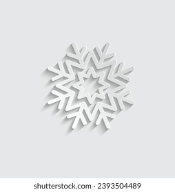 paper snowflakes icon vector christmas decoration icon 