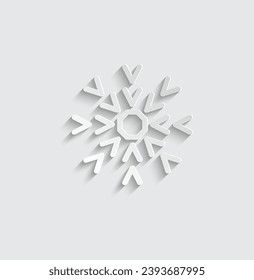 paper snowflakes icon vector christmas decoration icon 