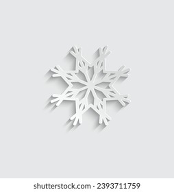 paper snowflakes icon vector christmas decoration icon 