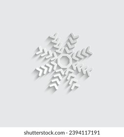 paper snowflakes icon vector christmas decoration icon 