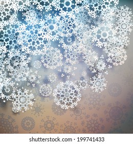 Paper snowflakes for winter background