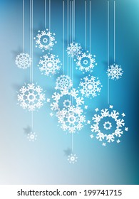 Paper snowflakes for winter background