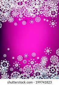 Paper snowflakes for winter background