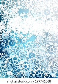 Paper snowflakes for winter background