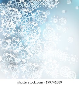 Paper snowflakes for winter background