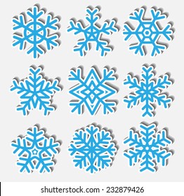 Paper snowflakes.Vector illustration
