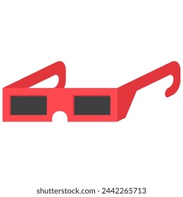 Paper solar eclipse glasses vector cartoon illustration isolated on a white background.