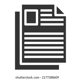 Paper Solid Icon Vector Illustration