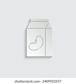 paper soy milk icon vegan plant milk icon