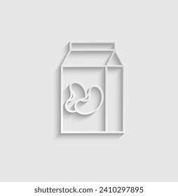 paper soy milk icon vegan plant milk icon