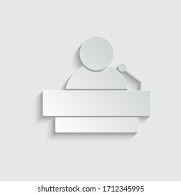 paper Speaker icon vector orator sign 