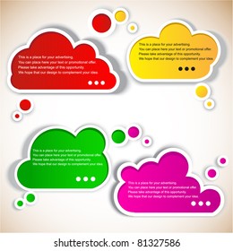 Paper speech bubble