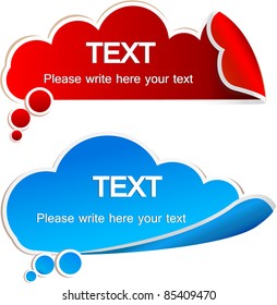 Paper speech bubble