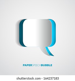 Burbuja del discurso de papel - Diseño abstracto 3D