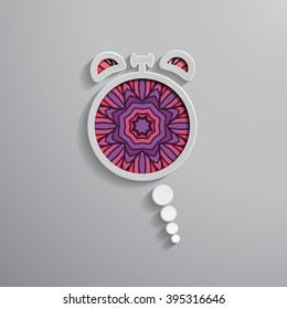 Paper speech bubble of alarm