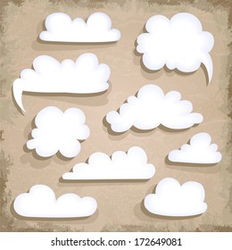 Paper Speech Bubble. Cloud