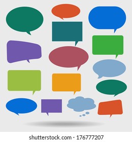Paper Speech Bubble glossy, Vector Illustration 